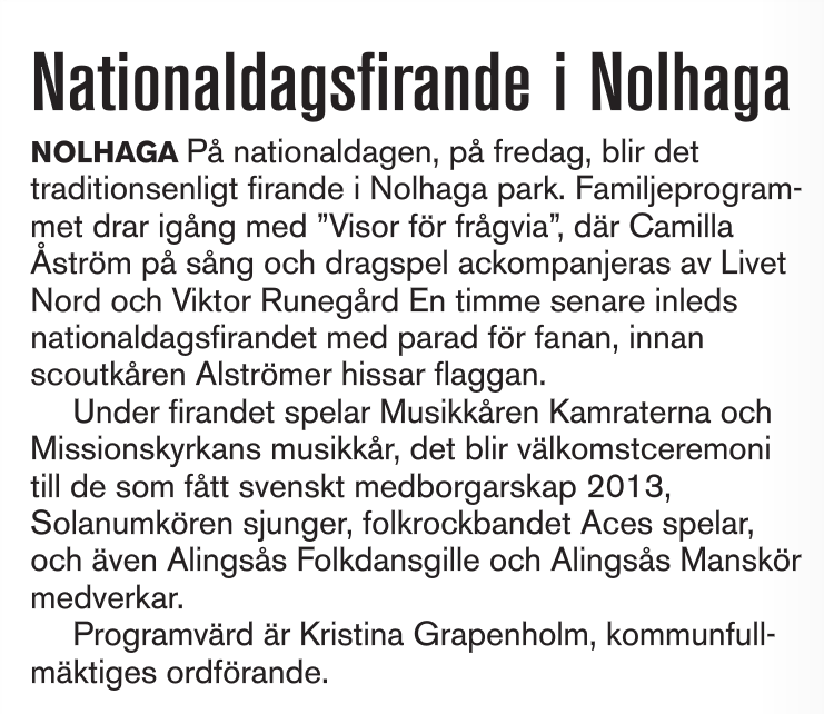 Nationaldagsfirande i Nolhaga Kuriren #23 2014-06-04 sid 14.PNG
